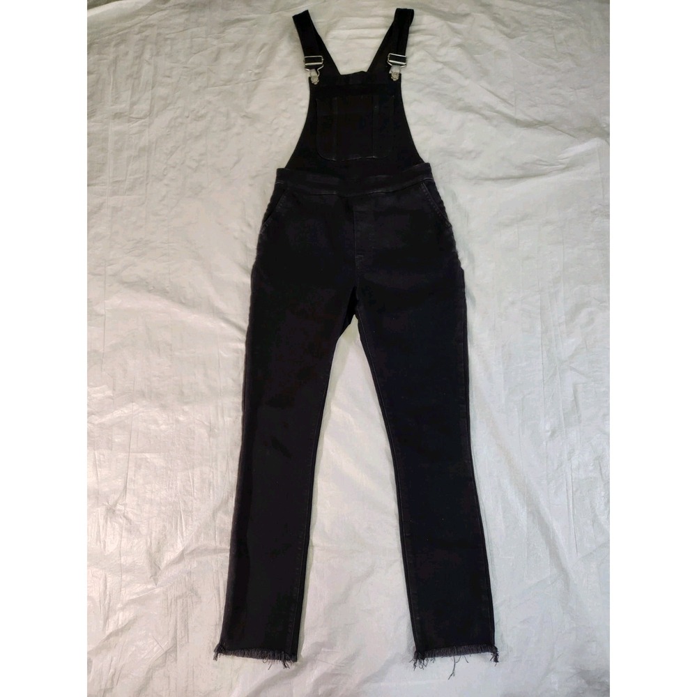 New Abercrombie & Fitch Overalls Size 26 2 NWT And Black Denim Zippers Pants